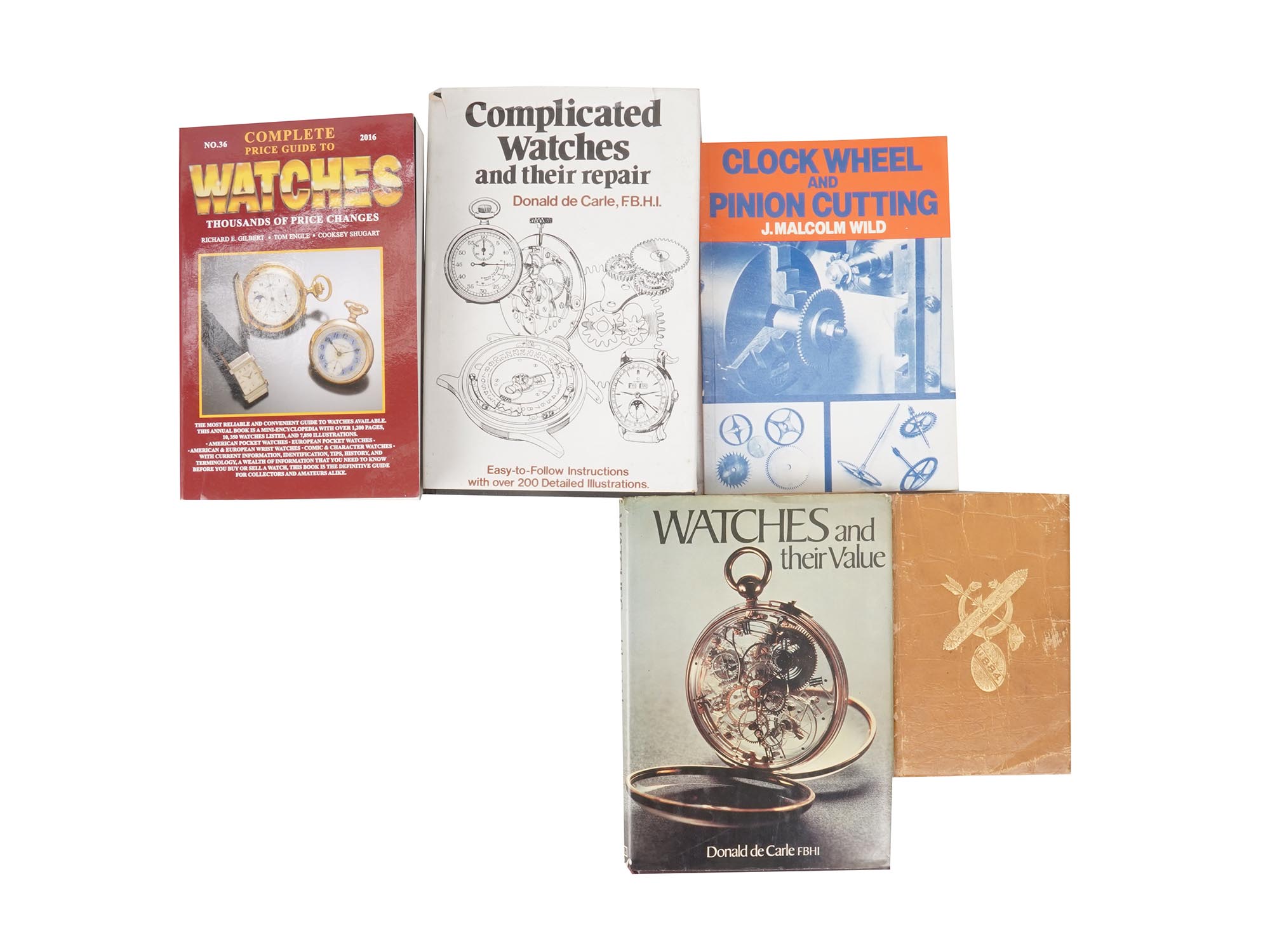 SET OF CLOCK PRICE GUIDES AND WATCH REPAIR BOOKS PIC-0